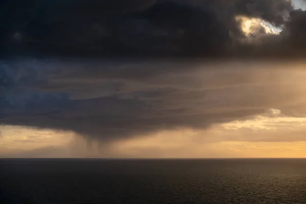 Dramatic clouds above the Atlantic between Wales and Ireland — Stock Photo, Image