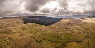 Moor ve dağlar Galler, Birleşik Krallık B4391 havadan görünümü