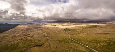 Moor ve dağlar Galler, Birleşik Krallık B4391 havadan görünümü