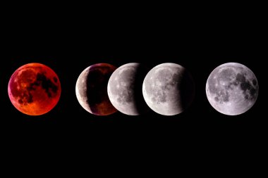 Lunar Eclipse 2018 kanlı ay zaman atlamalı
