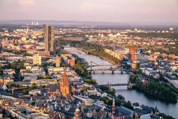 Aerial of Frankfurt Main in Germany - Europe — Stock Photo, Image