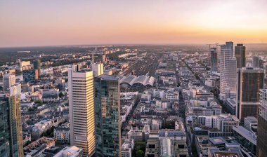 Frankfurt, Almanya - Europe mali bölgesinin hava