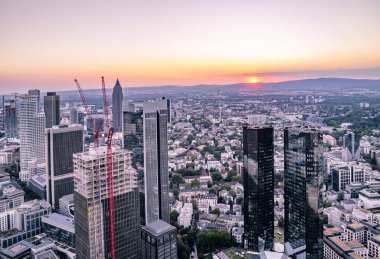 Frankfurt, Almanya - Europe mali bölgesinin hava