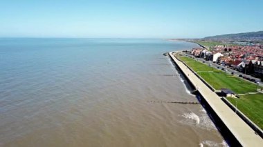 Galler - İngiltere'de Rhyl havadan görünümü