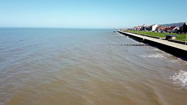 Vista aérea de Rhyl no País de Gales - Reino Unido — Vídeo de Stock