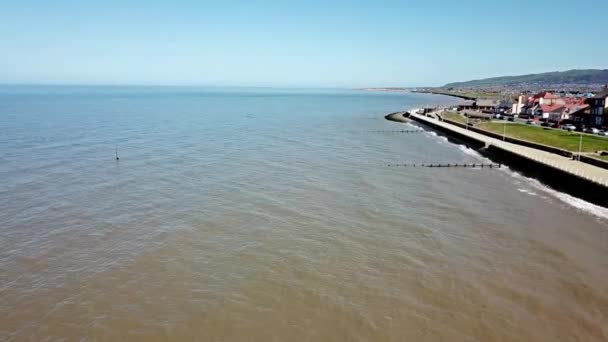 Vista aérea de Rhyl no País de Gales - Reino Unido — Vídeo de Stock