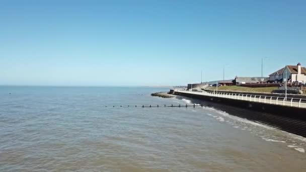 Vista aérea de Rhyl en Gales - Reino Unido — Vídeos de Stock