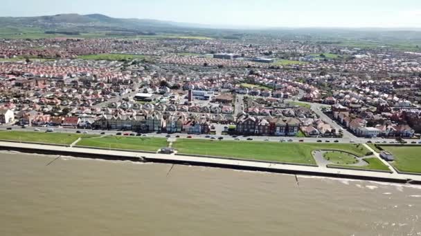 Luchtfoto van Rhyl in Wales - Uk — Stockvideo