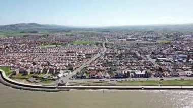 Galler - İngiltere'de Rhyl havadan görünümü