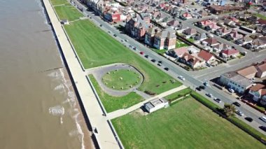 Galler - İngiltere'de Rhyl havadan görünümü