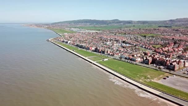 Vista aérea de Rhyl en Gales - Reino Unido — Vídeo de stock