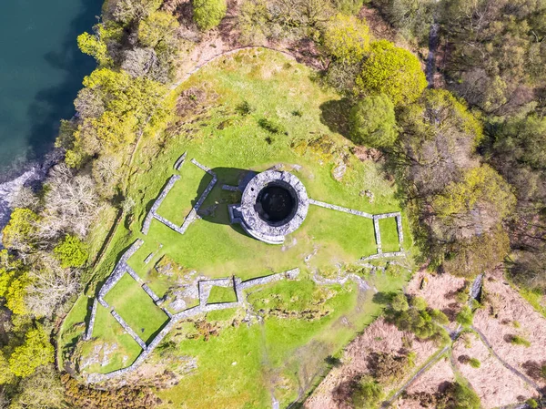 Aeronáutica do Castelo de Dolbadarn em Llanberis no Parque Nacional de Snowdonia, no País de Gales — Fotografia de Stock