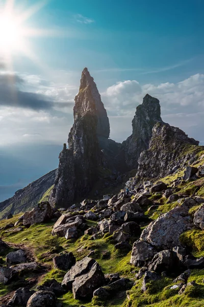 O Velho de Storr na Ilha de Skye durante o nascer do sol — Fotografia de Stock