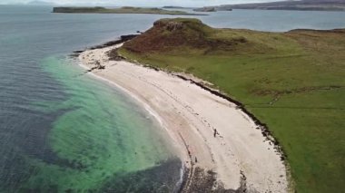 Hava Clagain Coral Beach üzerinde Isle of Skye - İskoçya
