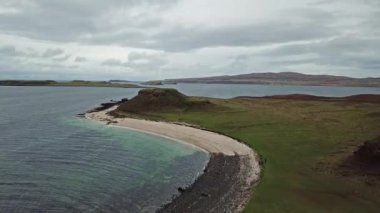 Hava Clagain Coral Beach üzerinde Isle of Skye - İskoçya