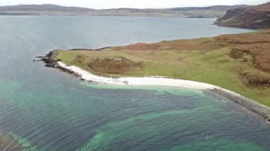 Hava Clagain Coral Beach üzerinde Isle of Skye - İskoçya