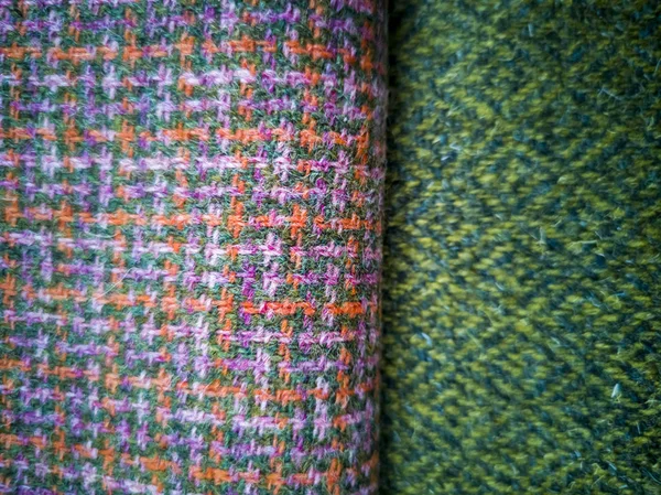 Concept of weaving traditional tweed products in Scotland — Stock Photo, Image