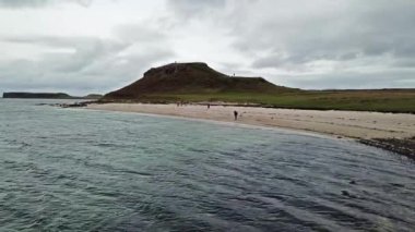 Hava Clagain Coral Beach üzerinde Isle of Skye - İskoçya