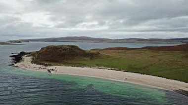 Hava Clagain Coral Beach üzerinde Isle of Skye - İskoçya