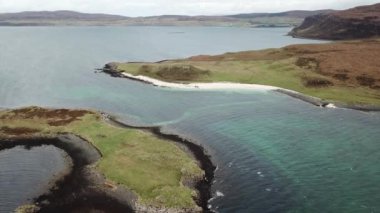 Hava Clagain Coral Beach üzerinde Isle of Skye - İskoçya.