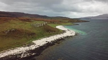 Hava Clagain Coral Beach üzerinde Isle of Skye - İskoçya