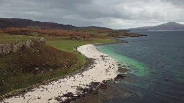 Hava Clagain Coral Beach üzerinde Isle of Skye - İskoçya