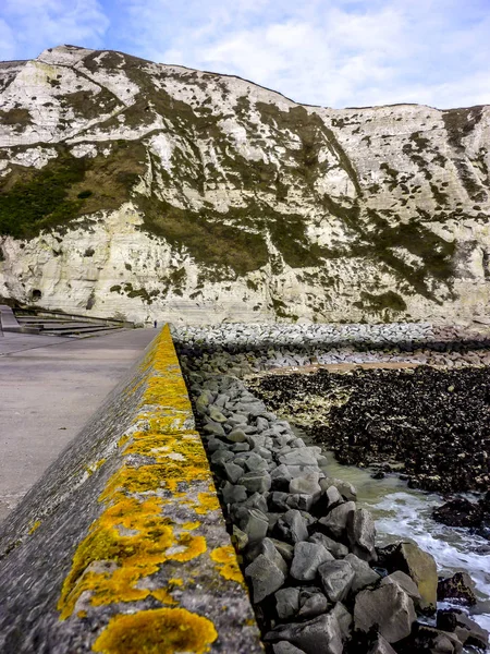 The white cliffs of dover seen from Samhire hoe — Stock Photo, Image