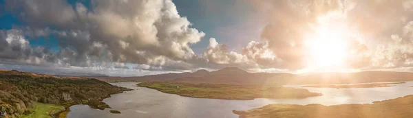 Herfst luchtfoto van Dunvegan Castle, Isle of Skye — Stockfoto