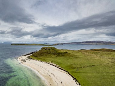 Hava Clagain Coral Beach üzerinde Isle of Skye - İskoçya
