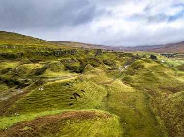 Peri Glen Uig - Isle of Skye, İskoçya tarafından havadan görünümü