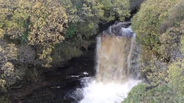 Sonra fırtına Callum, İskoçya - Isle Of Skye Lealt şelale havadan görünümü