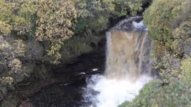 Sonra fırtına Callum, İskoçya - Isle Of Skye Lealt şelale havadan görünümü