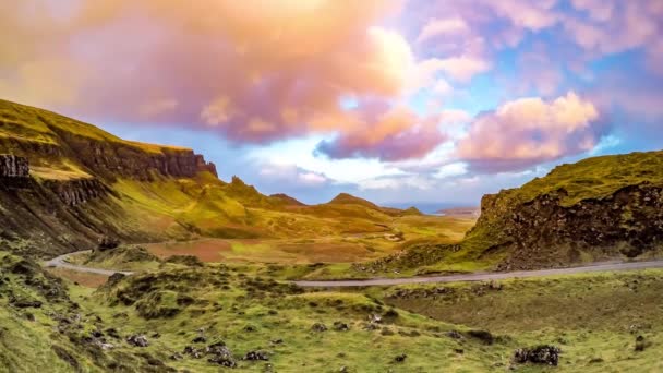 Časová Prodleva Quiraing Ostrově Skye Skotsku Velká Británie — Stock video