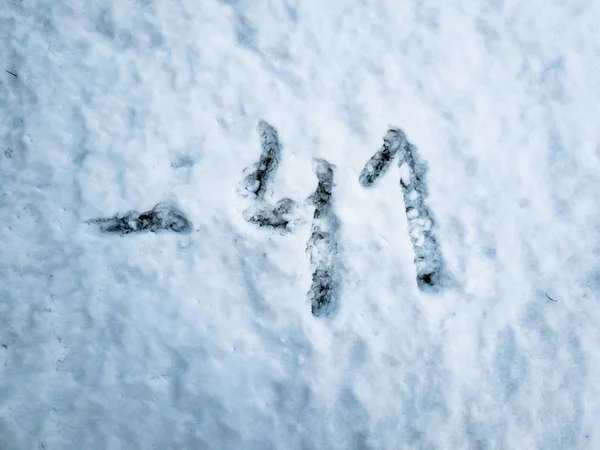 Température de -41 dans la neige fraîchement tombée — Photo