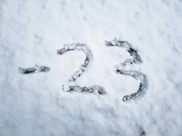 -23 ° C im frisch gefallenen Schnee — Stockfoto