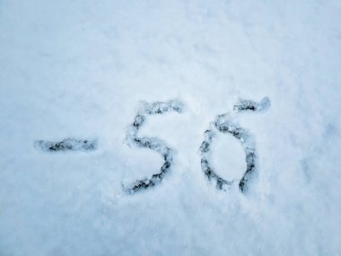 Kar içinde yazılı-56 sıcaklığını