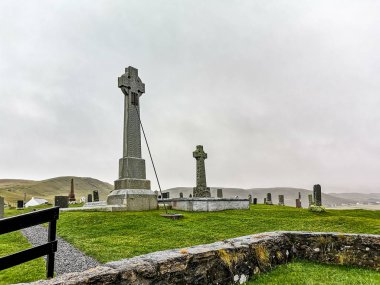 Kilmuir, İskoçya - 25 Ekim 2019: Kilmuir mezarlığı Isle of Skye üzerinde