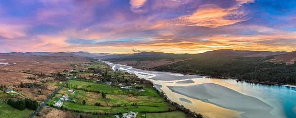 Donegal - İrlanda Gweebarra havadan görünümü — Stok fotoğraf