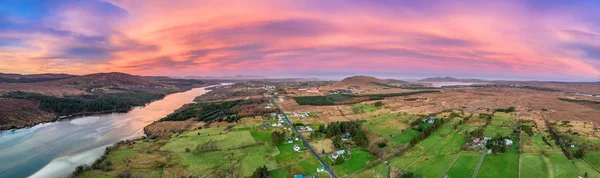 Donegal - İrlanda Gweebarra havadan görünümü — Stok fotoğraf
