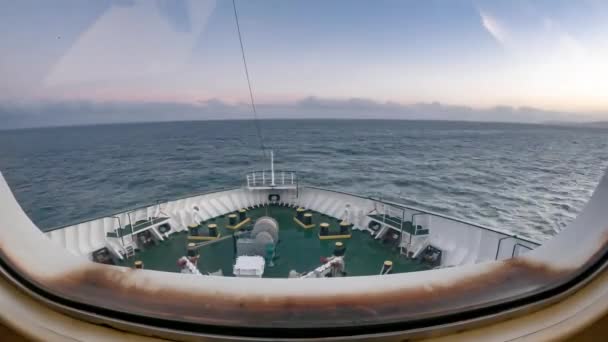 Ferry irlandês de carro do porto de Dublin para Cherbourgh - Irlanda — Vídeo de Stock