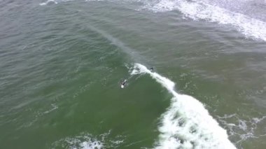 Bundoran ve Donegal Bay - İrlanda sörfçü havadan görünümü