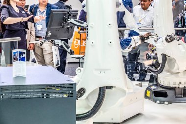 Hannover, Almanya - 02 Nisan 2019: Ibg Hannover Messe adlı yeni kendi yenilikleri sunuyor