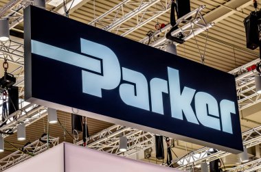 Hannover, Almanya - 02 Nisan 2019: Parker Hannover Messe adlı yeni kendi yenilikleri sunuyor