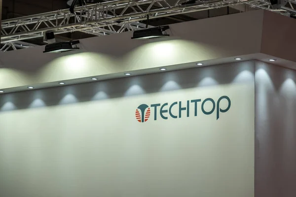 HANNOVER, ALEMANHA - ABRIL 02 2019: Techtop está exibindo novas inovações na Hannover Messe — Fotografia de Stock