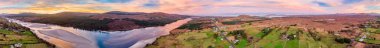 Sözde Alman yolu havadan görünümü-Doochary ve Lettermacaward arasındaki yol-County Donegal içinde-Irlanda