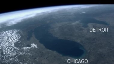 Chicago ve Detroit uzaydan görüldü - Nasa tarafından döşenmiş bazı unsurlar