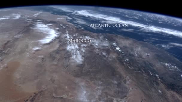 Marocco visto dallo spazio - Alcuni elementi forniti dalla NASA — Video Stock