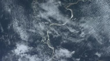 Peru uzaydan görülen - Nasa tarafından döşenmiş bazı unsurlar
