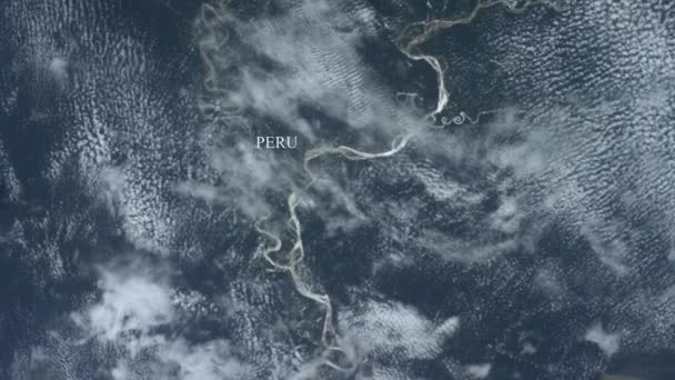 Perú visto desde el espacio - Algunos elementos proporcionados por la NASA — Vídeos de Stock