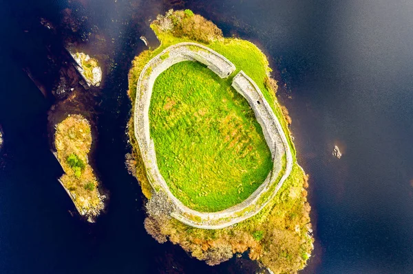 Flygfoto över Doon Fort vid Portnoo - grevskapet Donegal - Irland — Stockfoto